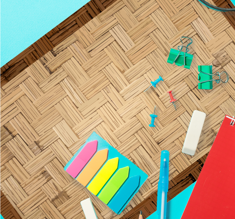 Tischsets originell bunte bürozubehörartikel - TenStickers