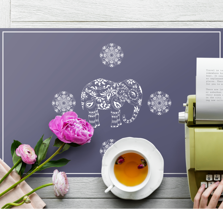 Tischsets originell elefantenmuster design - TenStickers
