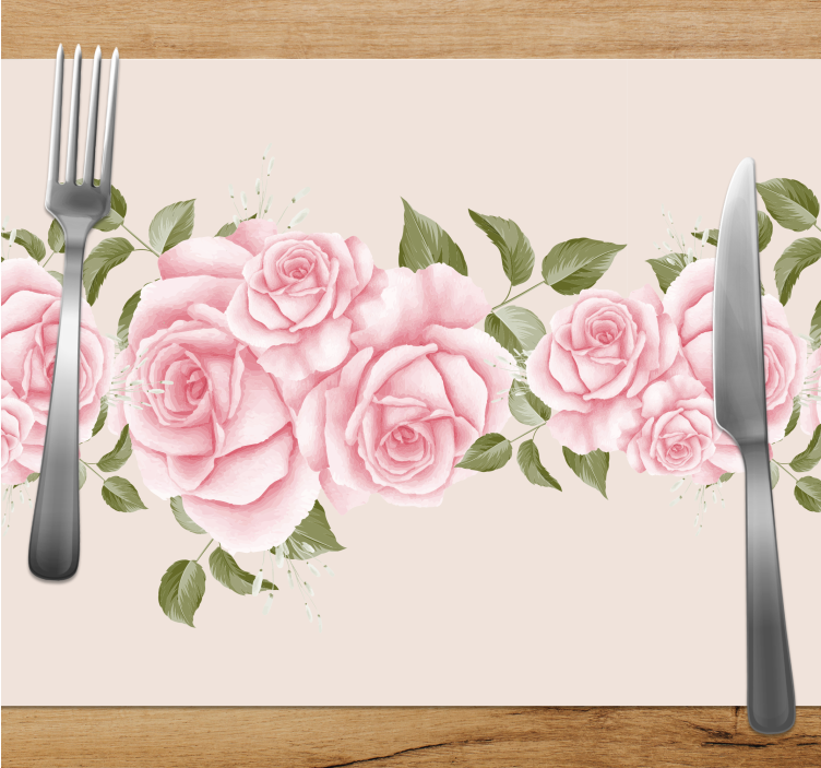 Tischsets originell elegante rosenarrangements - TenStickers