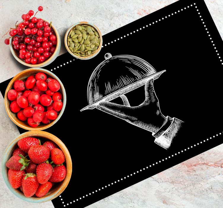 Tischsets originell elegante servierhand - TenStickers