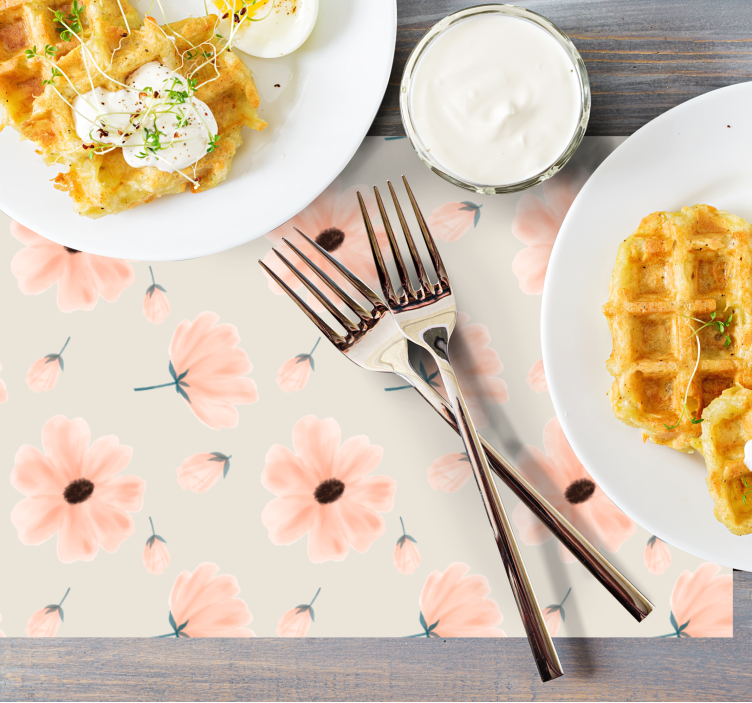 Tischsets originell florales tischarrangement - TenStickers