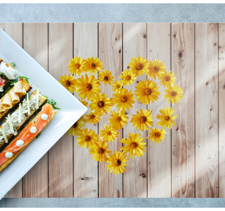 Tischsets originell herzblütenarrangement - TenStickers