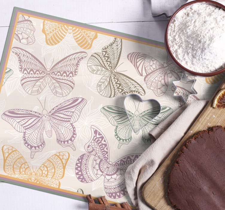 Tischsets originell im eleganten schmetterlingsdesign - TenStickers