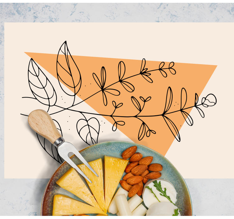 Tischsets originell im floralen abstrakten design - TenStickers