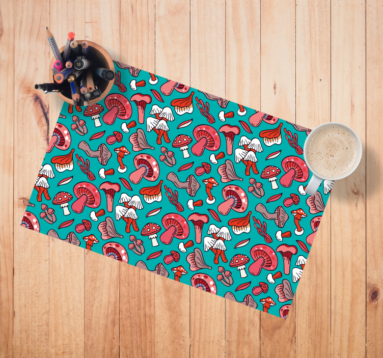 Tischsets originell im lebhaften pilzdesign - TenStickers