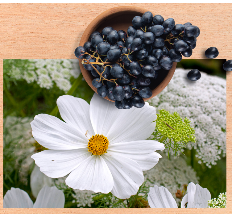 Tischsets originell in elegantem weißen blütendesign - TenStickers