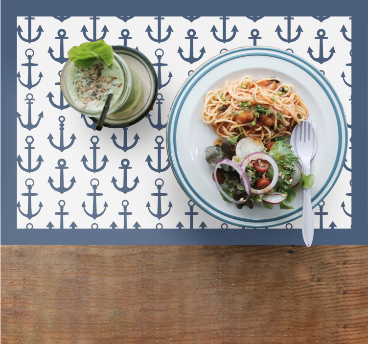 Tischsets originell mit anker-muster oberfläche - TenStickers