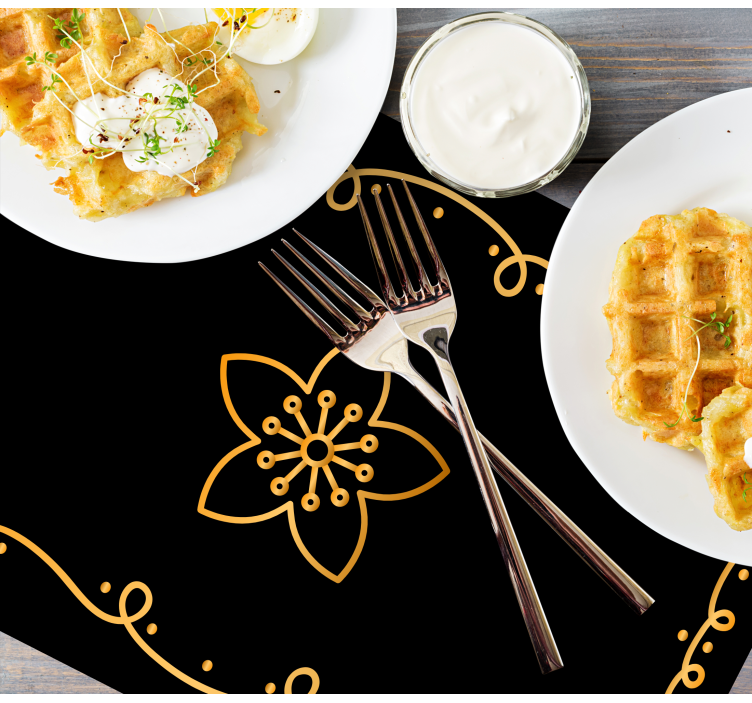 Tischsets originell mit anmutigem botanischen element - TenStickers