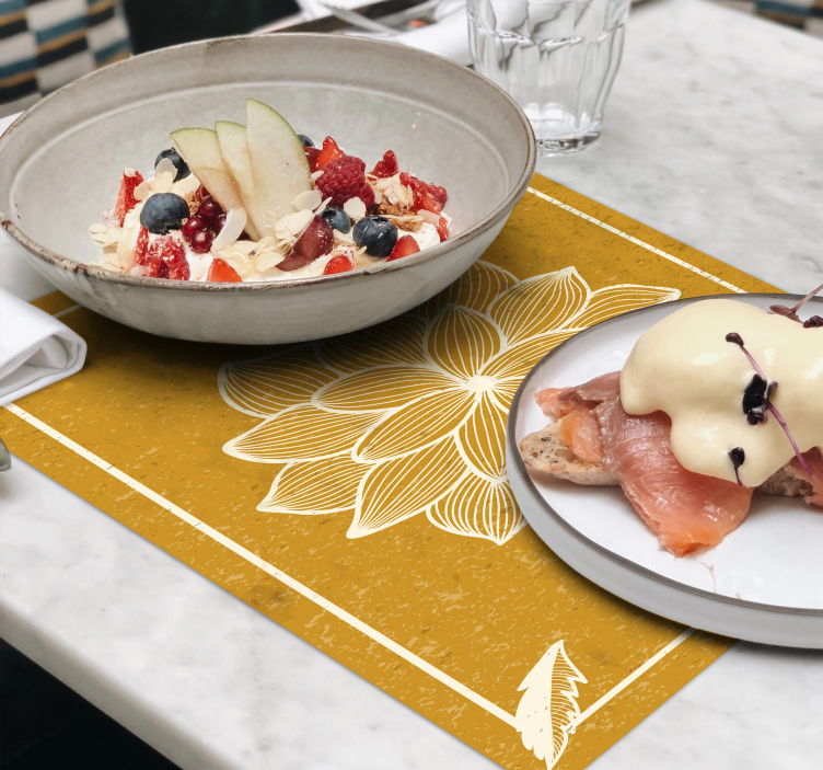 Tischsets originell mit anmutigem pflanzenmuster - TenStickers