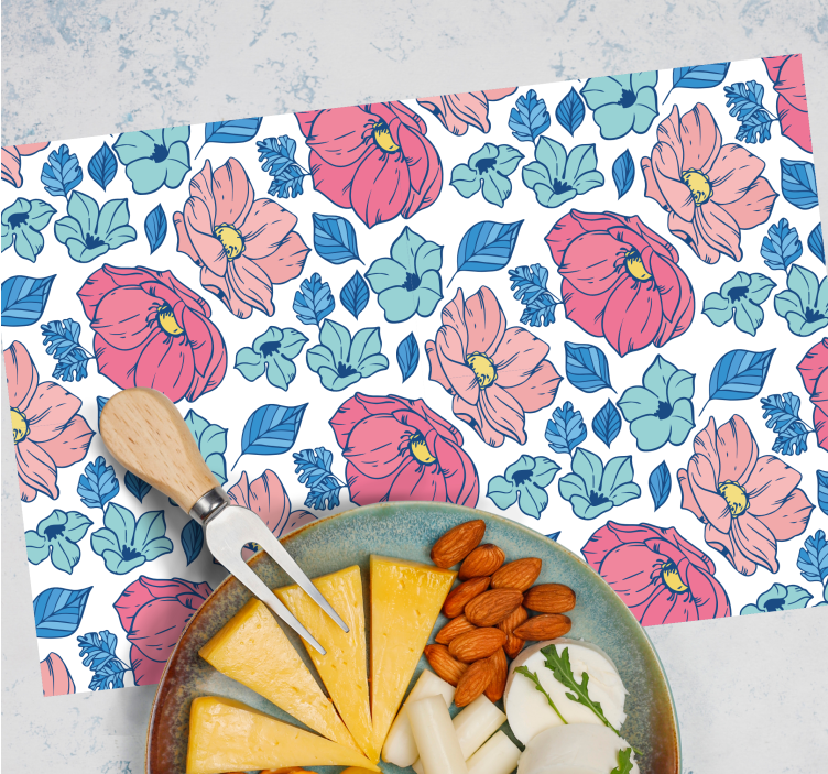 Tischsets originell mit botanischen motiven - TenStickers
