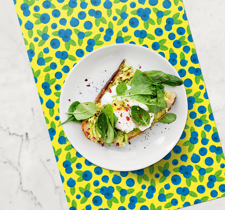 Tischsets originell mit buntem heidelbeer-muster - TenStickers