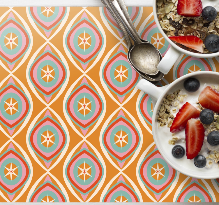 Tischsets originell mit buntem sternenmuster - TenStickers