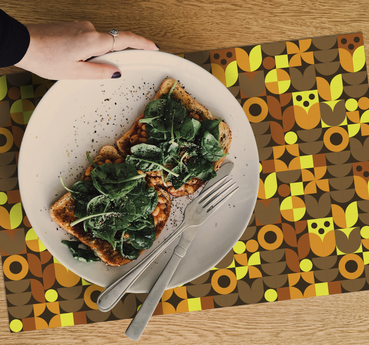 Tischsets originell mit bunten geometrischen mustern - TenStickers