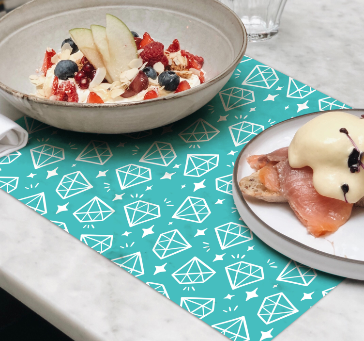 Tischsets originell mit diamantmuster hintergrund - TenStickers