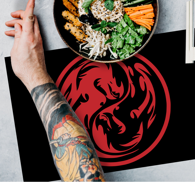 Tischsets originell mit drachenemblem-motiv - TenStickers