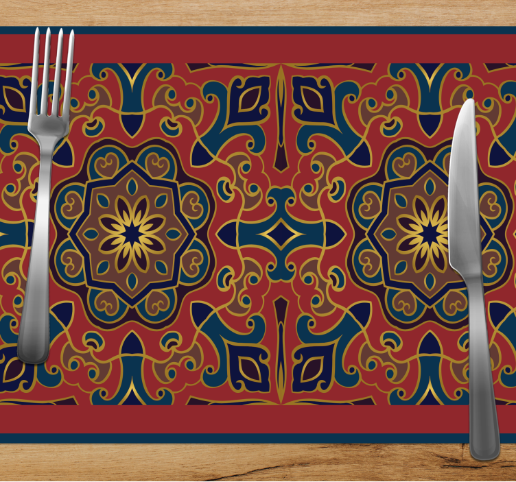 Tischsets originell mit filigranem blumenmuster - TenStickers