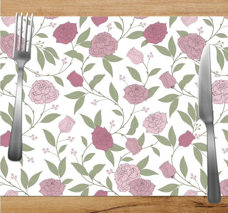 Tischsets originell mit floral-elegantem muster - TenStickers