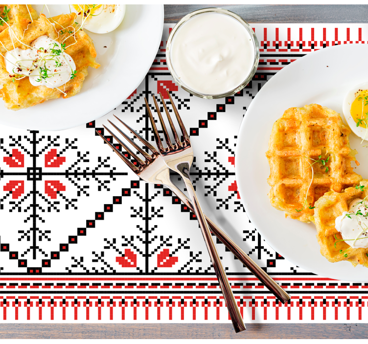 Tischsets originell mit geometrischem blumenmuster - TenStickers