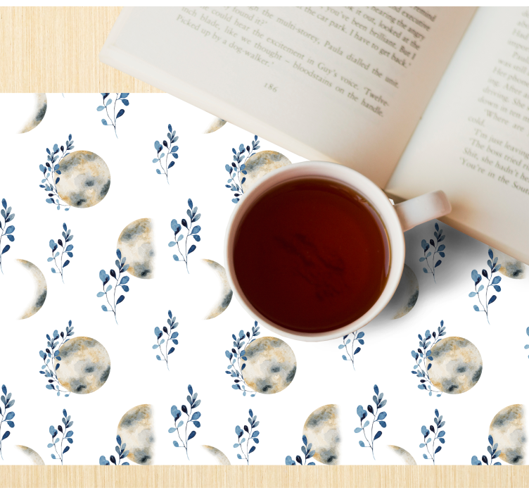 Tischsets originell mit himmlischen mondmustern - TenStickers