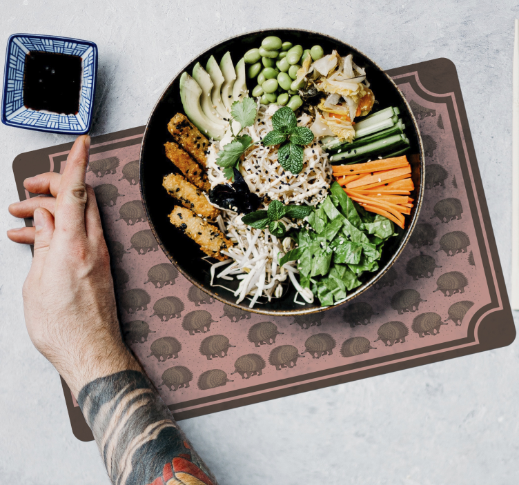 Tischsets originell mit igelmuster oberfläche - TenStickers