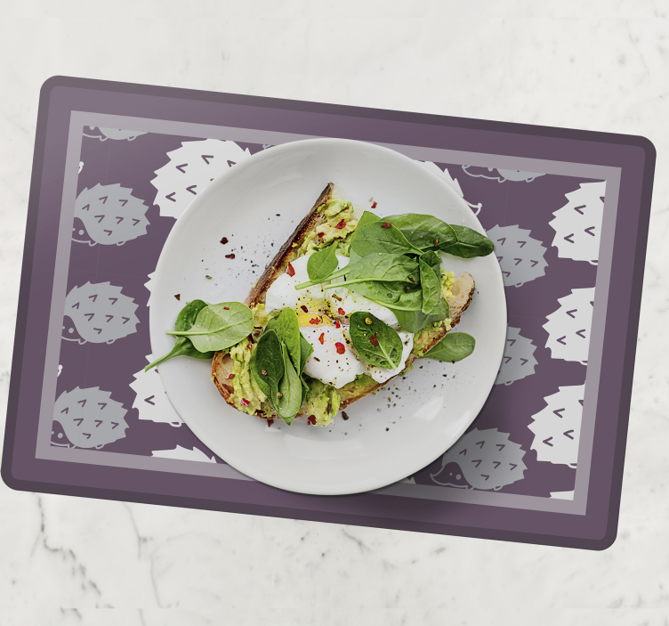 Tischsets originell mit igelstruktur oberfläche - TenStickers