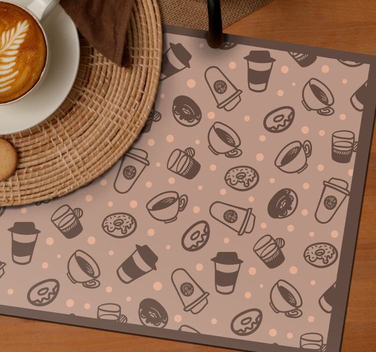 Tischsets originell mit kaffeetassen-mustern - TenStickers