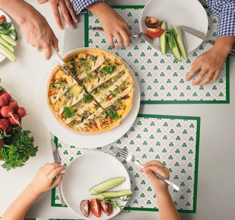 Tischsets originell mit kleeblattmuster oberfläche - TenStickers