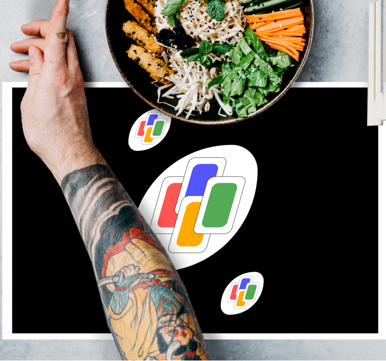 Tischsets originell mit lebhaften geometrischen figuren - TenStickers