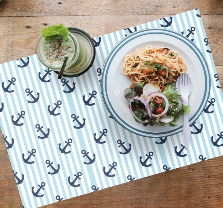 Tischsets originell mit maritimem anker-motiv - TenStickers