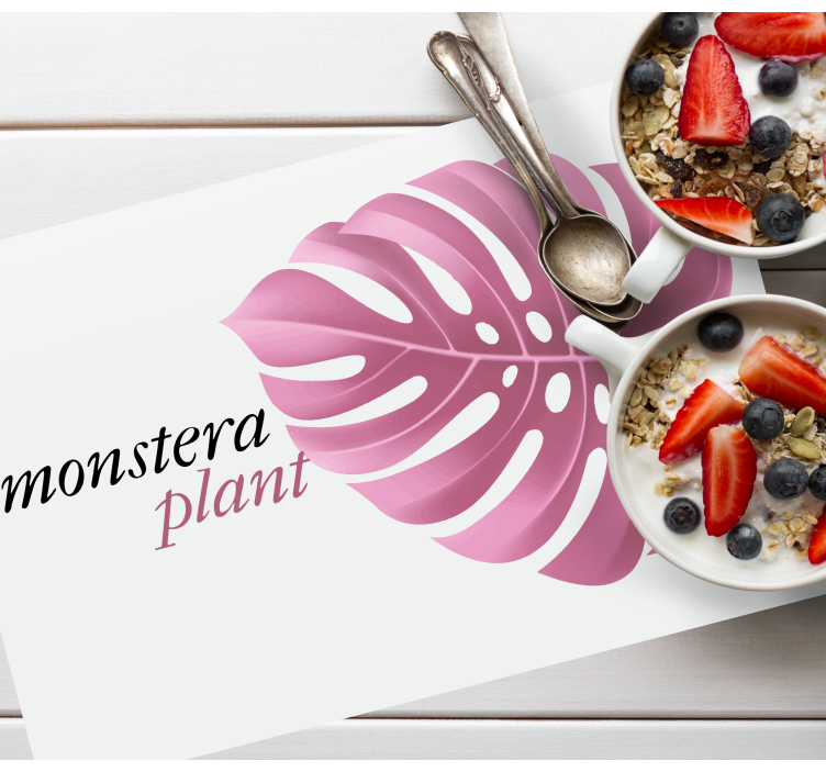 Tischsets originell mit monstera blattmotiv - TenStickers