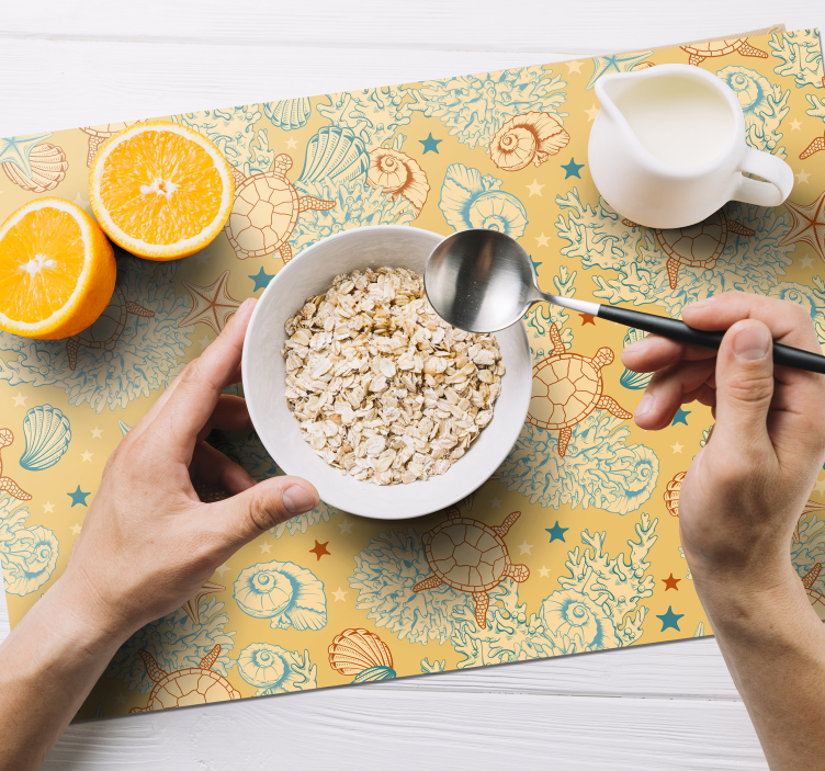 Tischsets originell mit muschelmuster - TenStickers