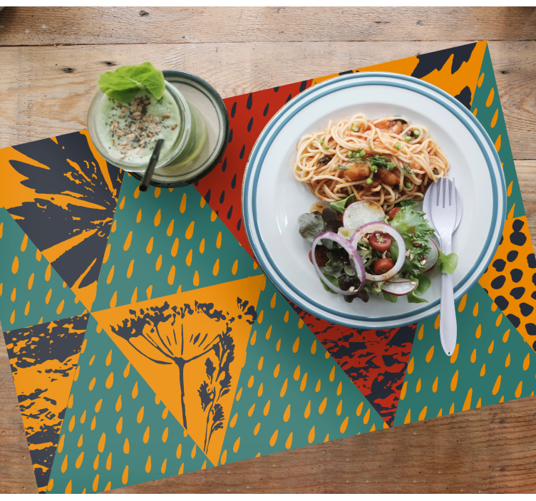 Tischsets originell mit mutigem geometrischen muster - TenStickers