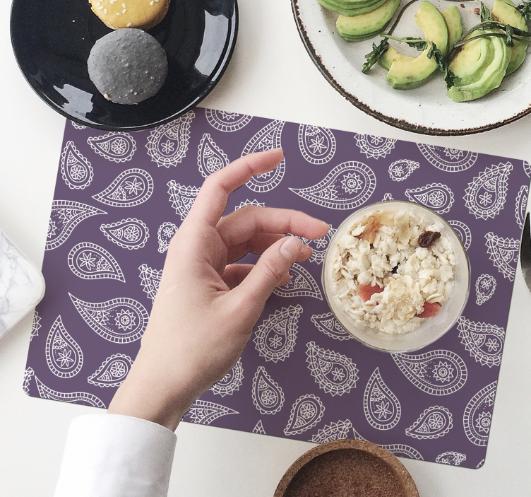Tischsets originell mit paisleymuster - TenStickers