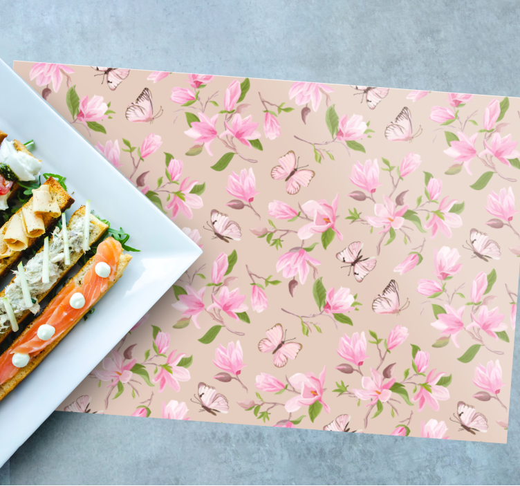 Tischsets originell mit schmetterlingsblütenmotiv - TenStickers