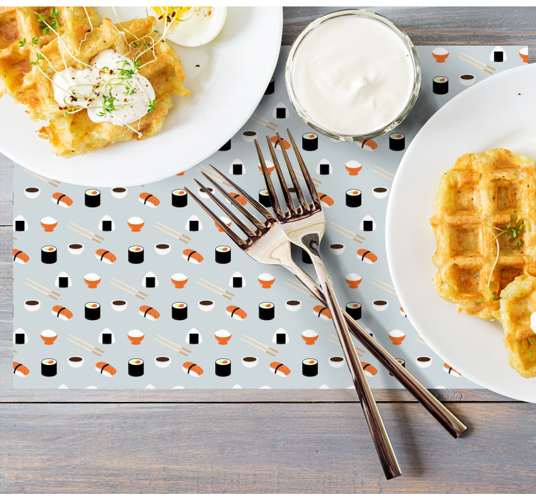 Tischsets originell mit sushi-muster design - TenStickers