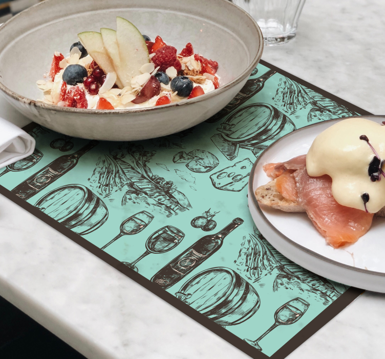 Tischsets originell mit vintage küchenelementen - TenStickers