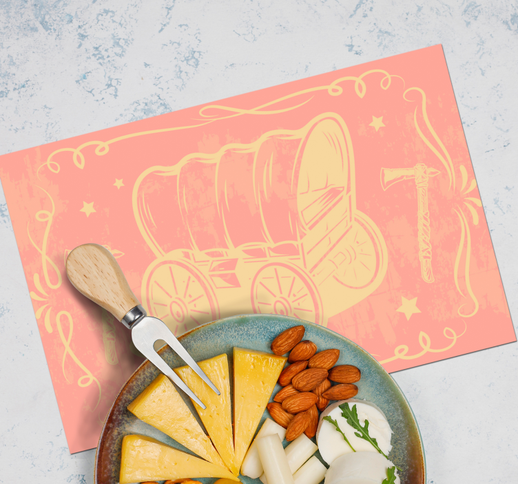 Tischsets originell mit vintage-wagen-illustration - TenStickers