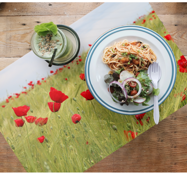 Tischsets originell mohnfeld tischsets - TenStickers