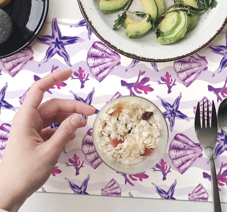 Tischsets originell muschelmuster - TenStickers