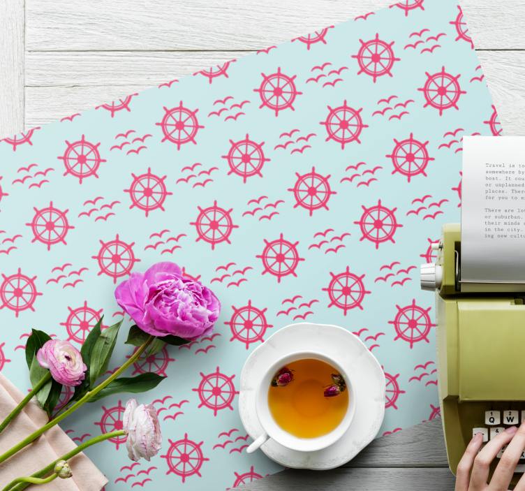 Tischsets originell nautisches steuerrad - TenStickers