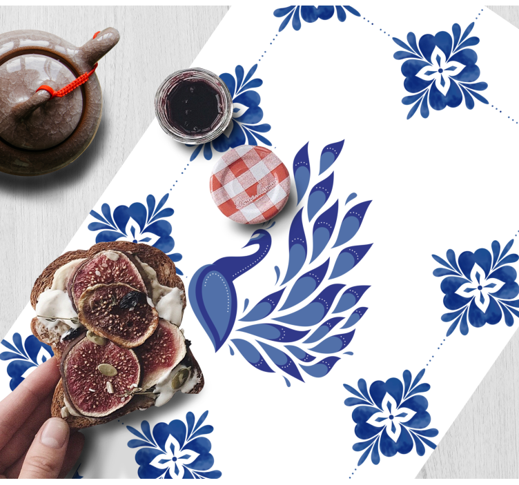 Tischsets originell pfauenblütenmuster - TenStickers