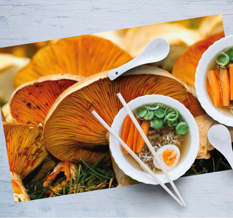 Tischsets originell pilze mit ramen - TenStickers