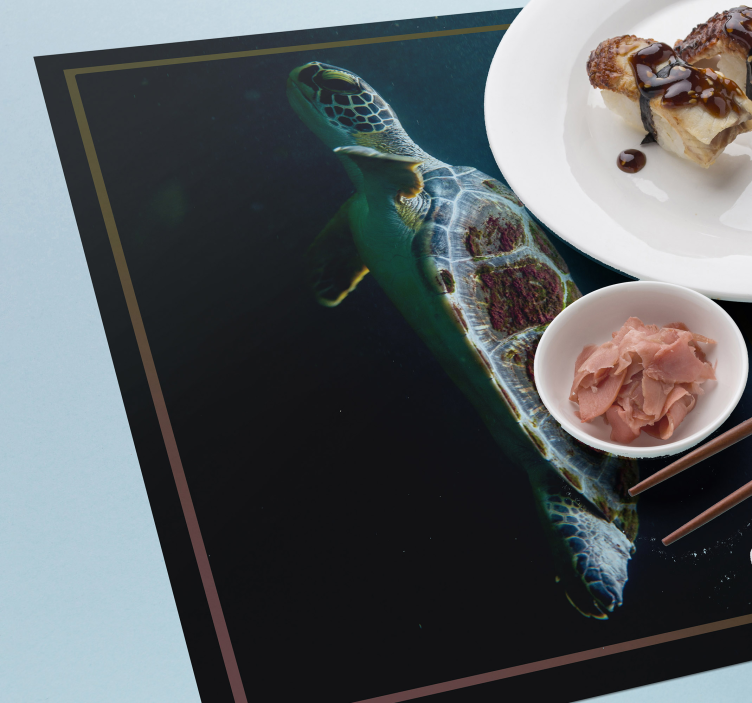 Tischsets originell schildkröten wasserlandschaft - TenStickers