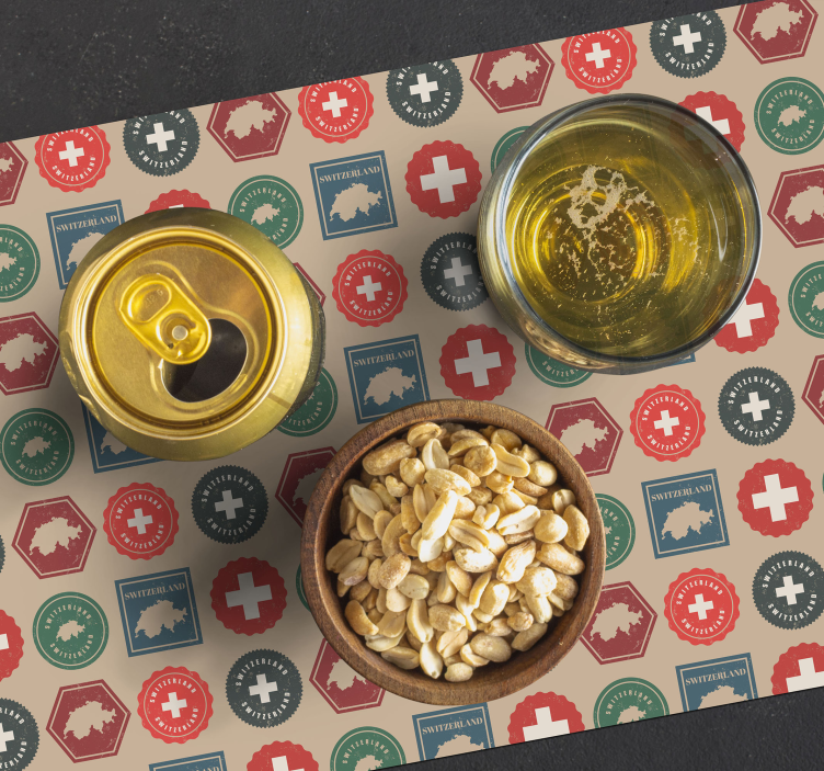 Tischsets originell schweiz flaggenmuster - TenStickers