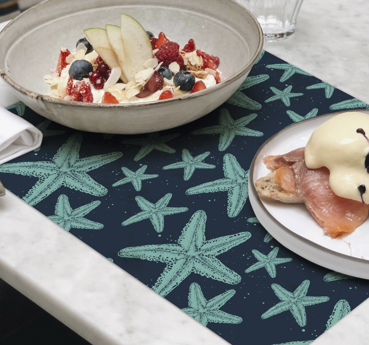 Tischsets originell seestern muster - TenStickers