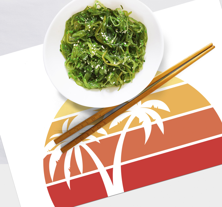 Tischsets originell tropische dämmerungslandschaft - TenStickers