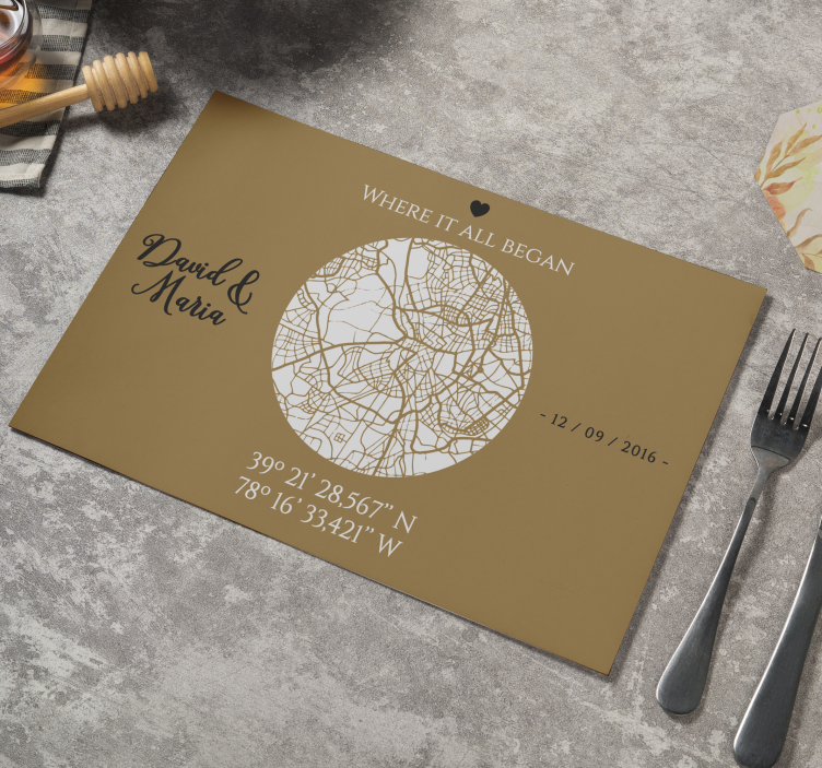 Tischsets originell wo alles begann - TenStickers