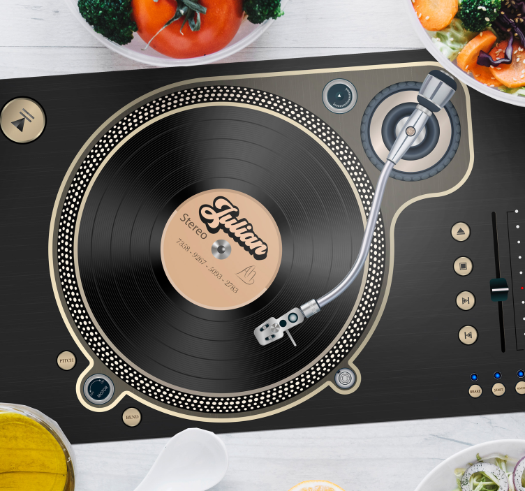 Personalisierte Tischsets mit Vinyl-Disc - TenStickers