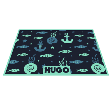 Tischset kinder mit maritimem fischmuster - TenStickers