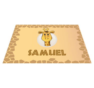 Gehen Sie zu essen anpassbaren Namen name Vinyl Tischsets - TenStickers